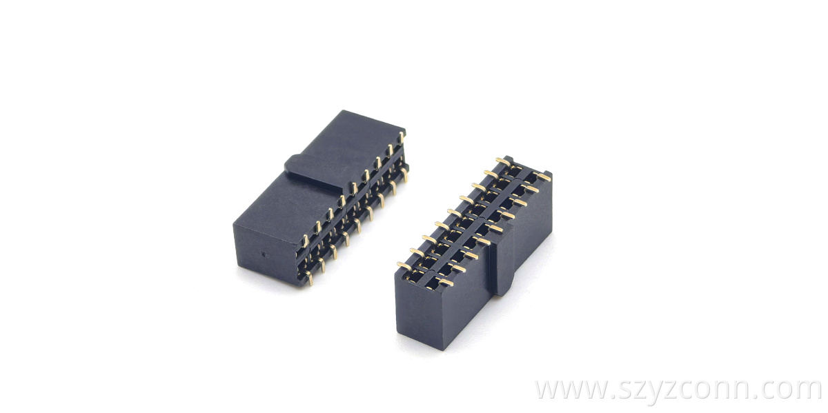 2.54mm Female header Dual Row SMT 18P 2.54mm Female header Dual Row SMT 18P